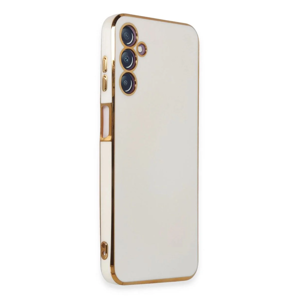 Samsung Galaxy M14 5G ile Uyumlu Volet Silikon Kılıf - Beyaz Samsung Galaxy M14 5G ile Uyumlu Volet Silikon Kılıf - Beyaz