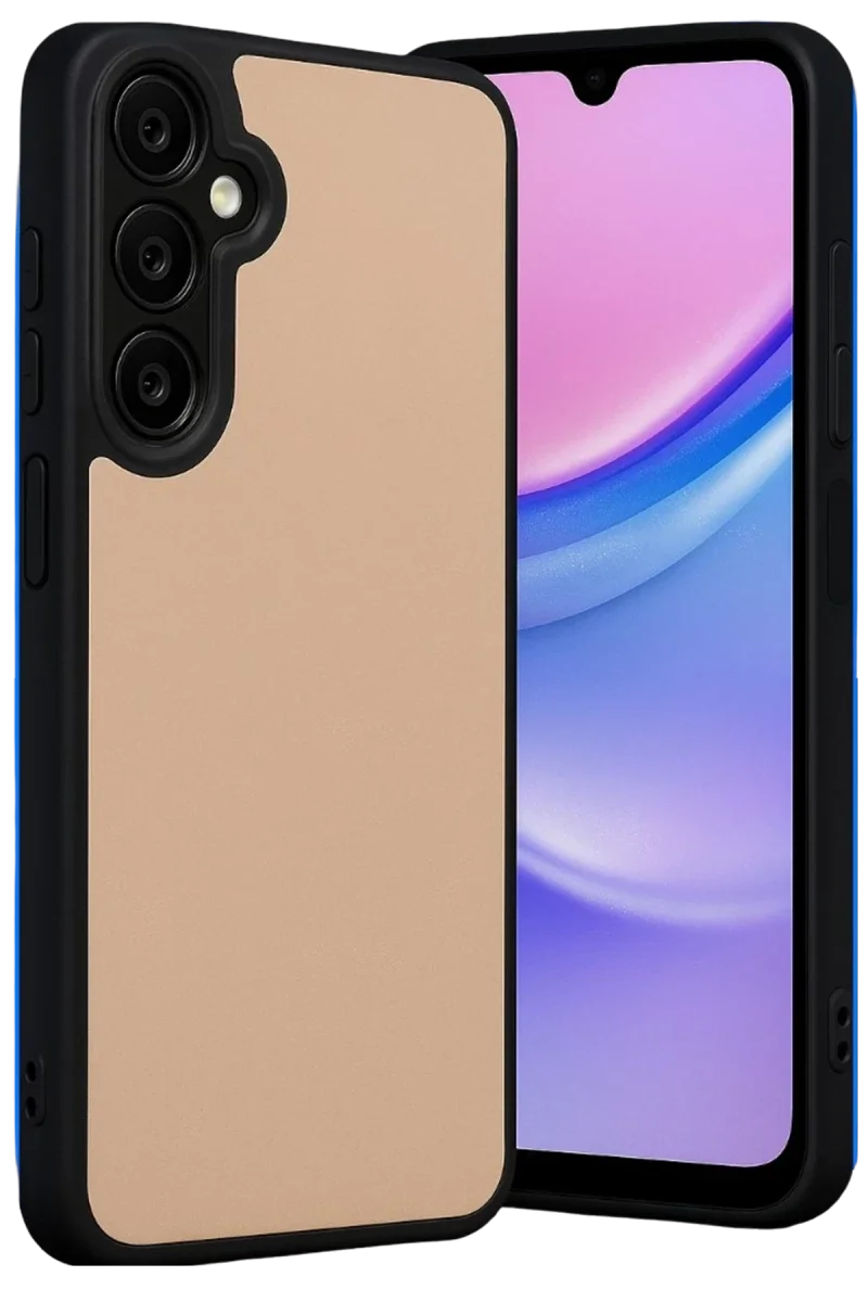 Samsung Galaxy M15 Kılıf Aras Deri Kapak - Pudra Samsung Galaxy M15 Kılıf Aras Deri Kapak - Pudra