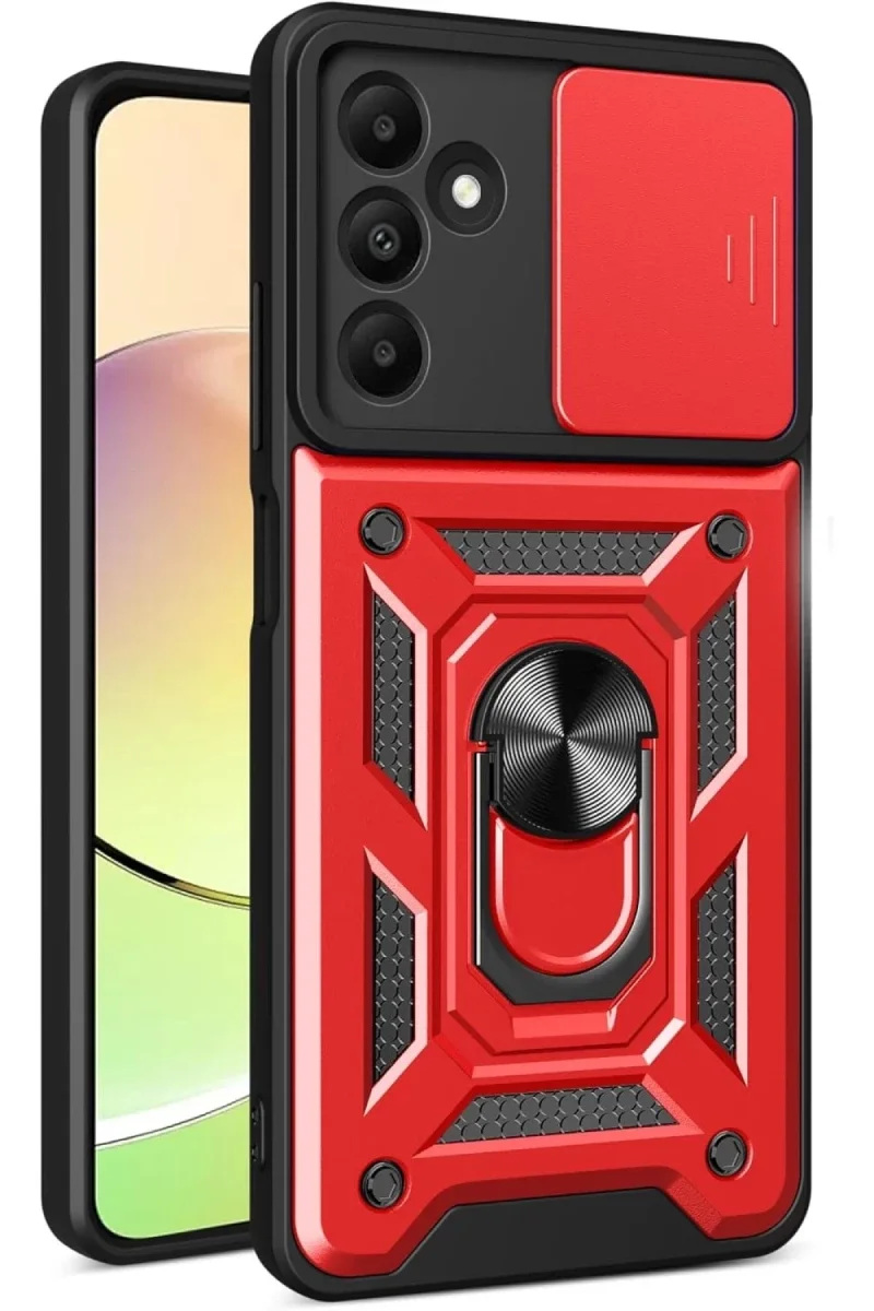 Samsung Galaxy M15 Kılıf Pars Lens Yüzüklü Silikon - Kırmızı Samsung Galaxy M15 Kılıf Pars Lens Yüzüklü Silikon - Kırmızı