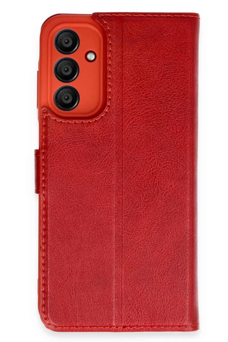 Samsung Galaxy M15 Kılıf Trend S Plus Kapaklı Kılıf - Kırmızı Samsung Galaxy M15 Kılıf Trend S Plus Kapaklı Kılıf - Kırmızı