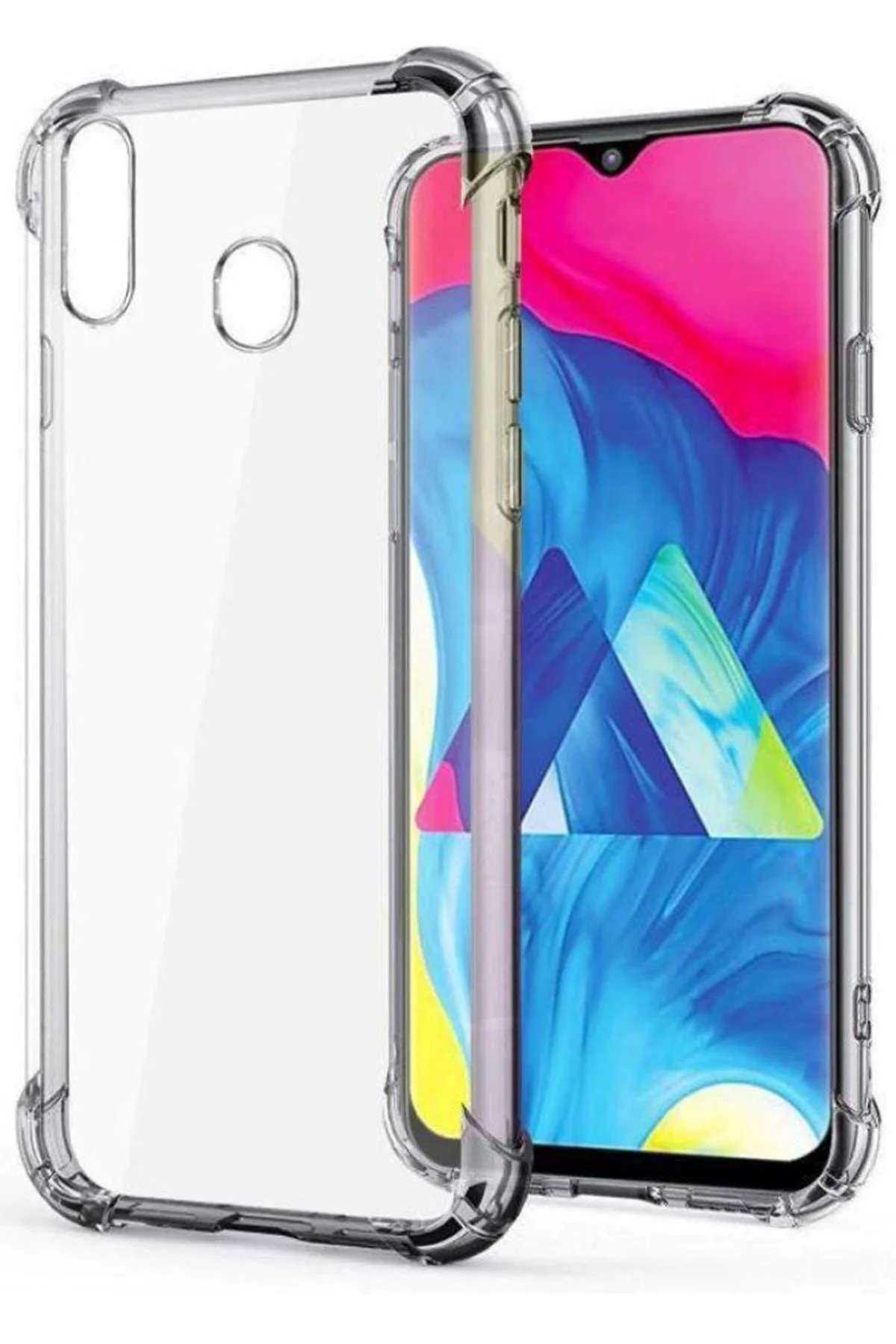 Samsung Galaxy M20 Şeffaf Tank Silikon Kapak