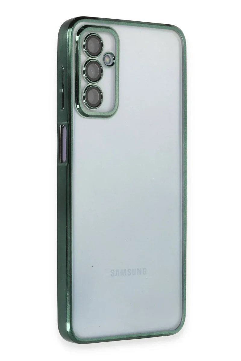 Samsung Galaxy M23 Kılıf Razer Lensli Silikon - Yeşil Samsung Galaxy M23 Kılıf Razer Lensli Silikon - Yeşil