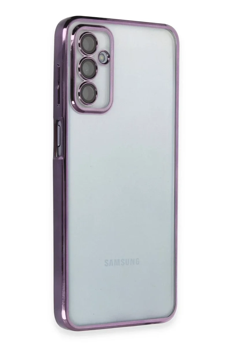 Samsung Galaxy M23 Kılıf Razer Lensli Silikon - Mor