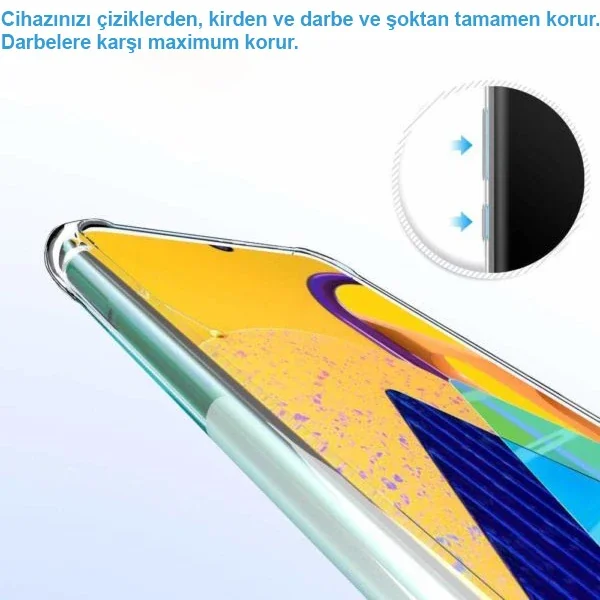 Samsung Galaxy M30S Anti-Drop Darbe Emici Silikon Kılıf - Şok Absorbe