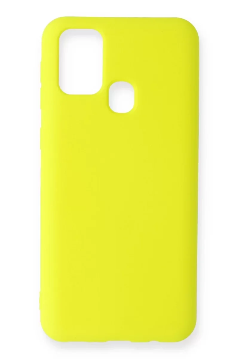 Samsung Galaxy M31 Kılıf Nano içi Kadife Silikon - Sarı