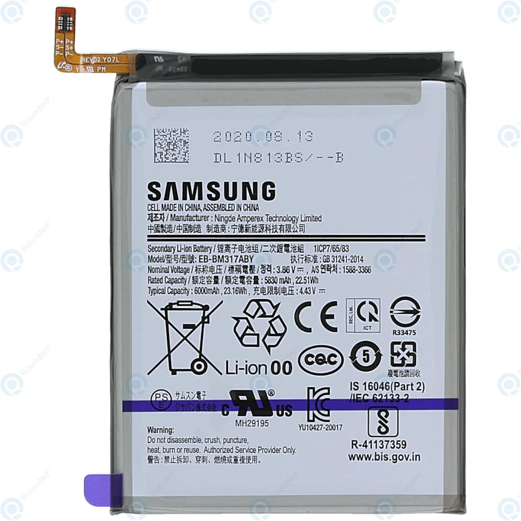 Samsung Galaxy M31 Pil Batarya Sm-M317 Eb-Bm317Aby 5830 Mah Samsung Galaxy M31 Pil Batarya Sm-M317 Eb-Bm317Aby 5830 Mah