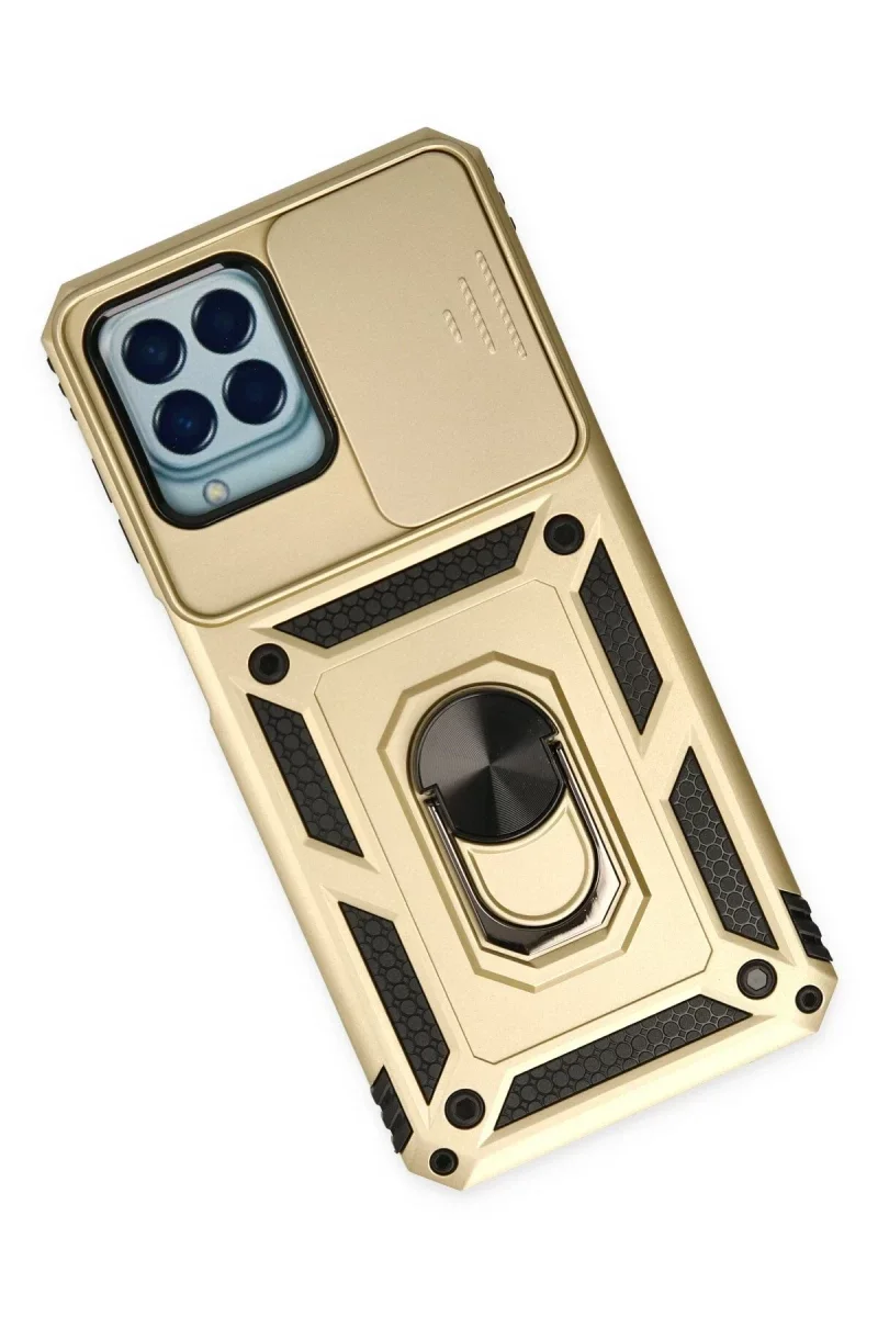 Samsung Galaxy M33 Kılıf Pars Lens Yüzüklü Silikon - Gold Fiyatı, Yorumları ve Özellikleri
