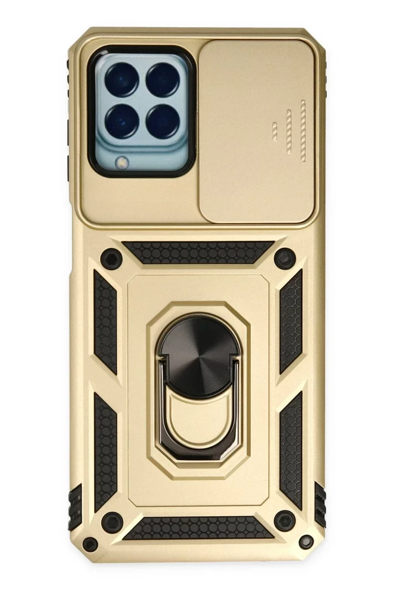 Samsung Galaxy M33 Kılıf Pars Lens Yüzüklü Silikon - Gold Fiyatı, Yorumları ve Özellikleri