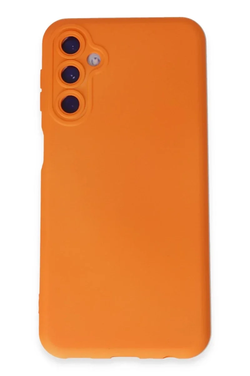 Samsung Galaxy M34 5G Kılıf Nano içi Kadife Silikon - Turuncu Samsung Galaxy M34 5G Kılıf Nano içi Kadife Silikon - Turuncu