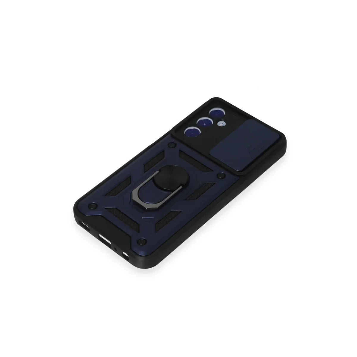 Samsung Galaxy M34 5G Kılıf Pars Lens Yüzüklü Silikon - Lacivert