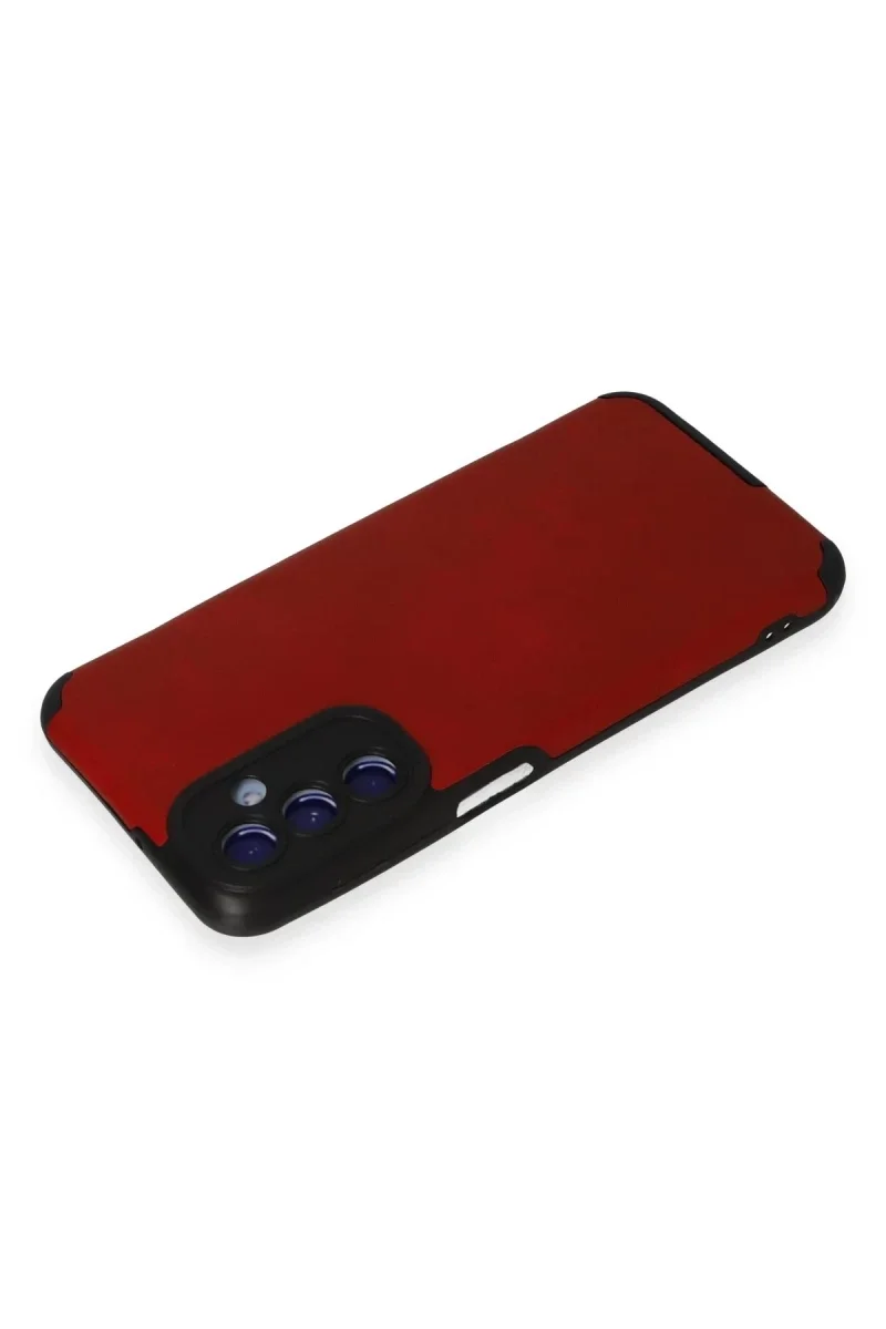 Samsung Galaxy M34 5G Kılıf Loop Deri Silikon - Kırmızı Samsung Galaxy M34 5G Kılıf Loop Deri Silikon - Kırmızı