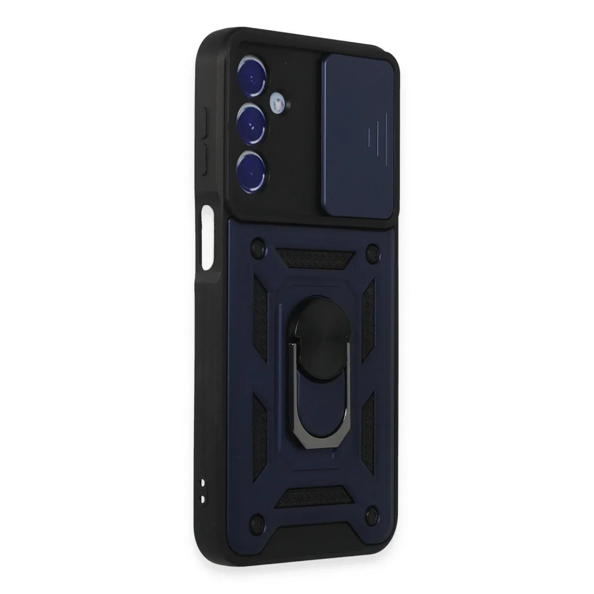 Samsung Galaxy M34 5G Kılıf Pars Lens Yüzüklü Silikon - Lacivert