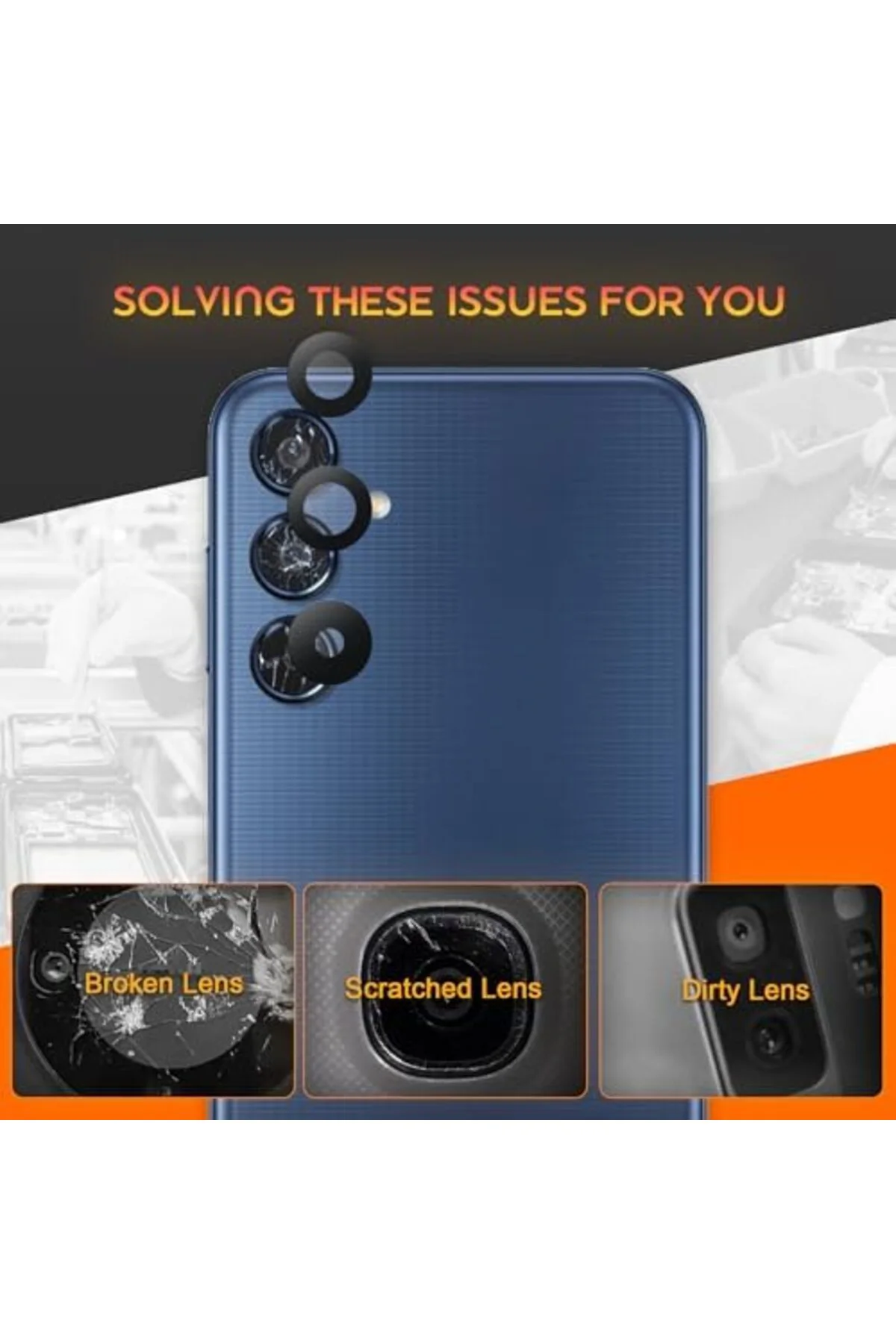 Samsung Galaxy M35 M356 için kamera camı yedek arka kamera lensi cam yedek HD Samsung Galaxy M35 M356 için kamera camı yedek arka kamera lensi cam yedek HD