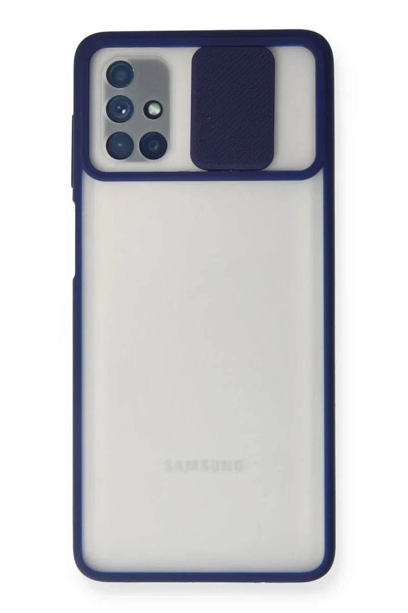 Samsung Galaxy M51 Kılıf Palm Buzlu Kamera Sürgülü Silikon - Lacivert Fiyatı, Yorumları ve Özellikleri
