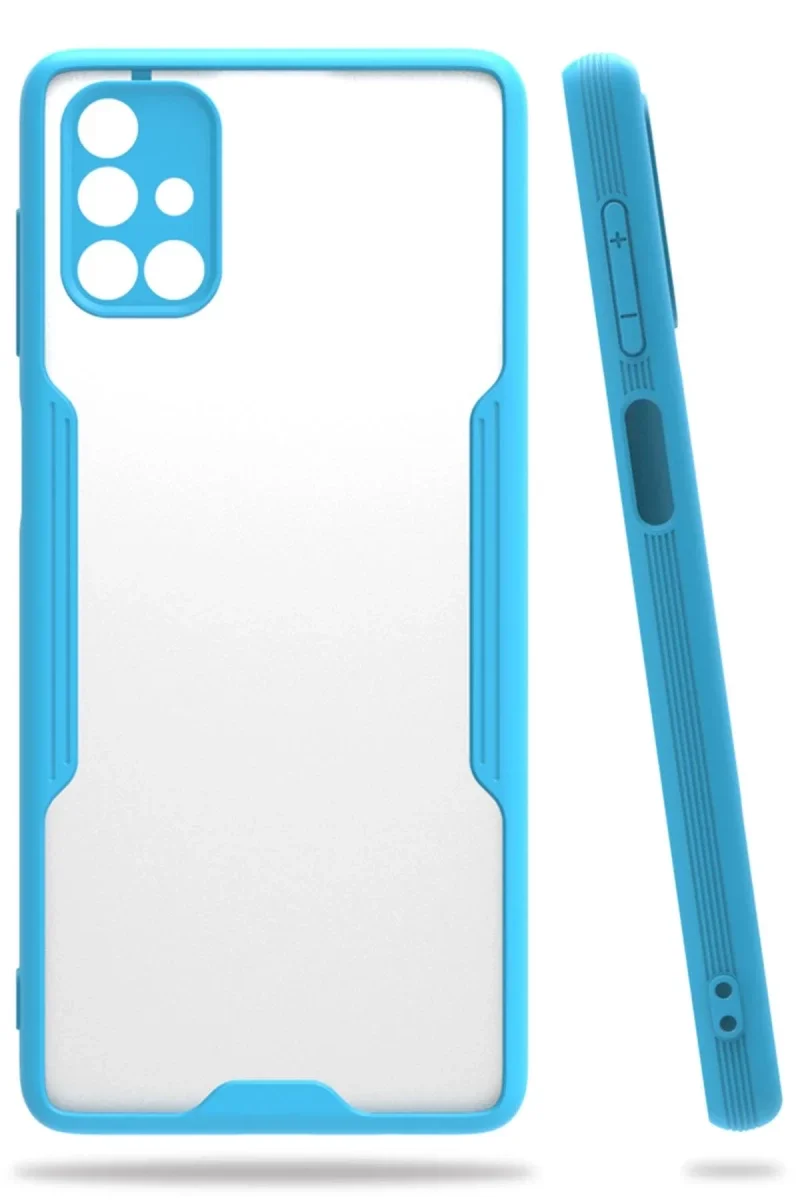 Samsung Galaxy M51 Kılıf Platin Silikon - Mavi Samsung Galaxy M51 Kılıf Platin Silikon - Mavi