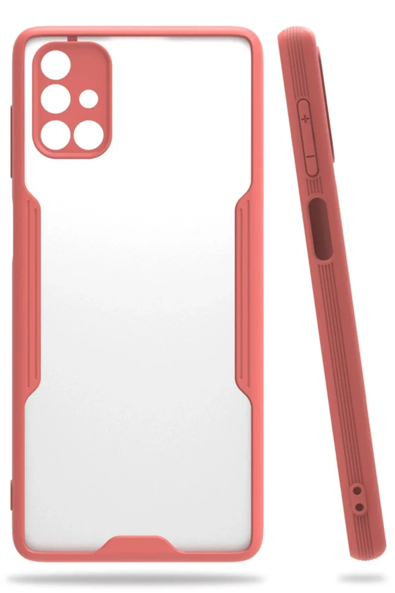Samsung Galaxy M51 Kılıf Platin Silikon - Pembe