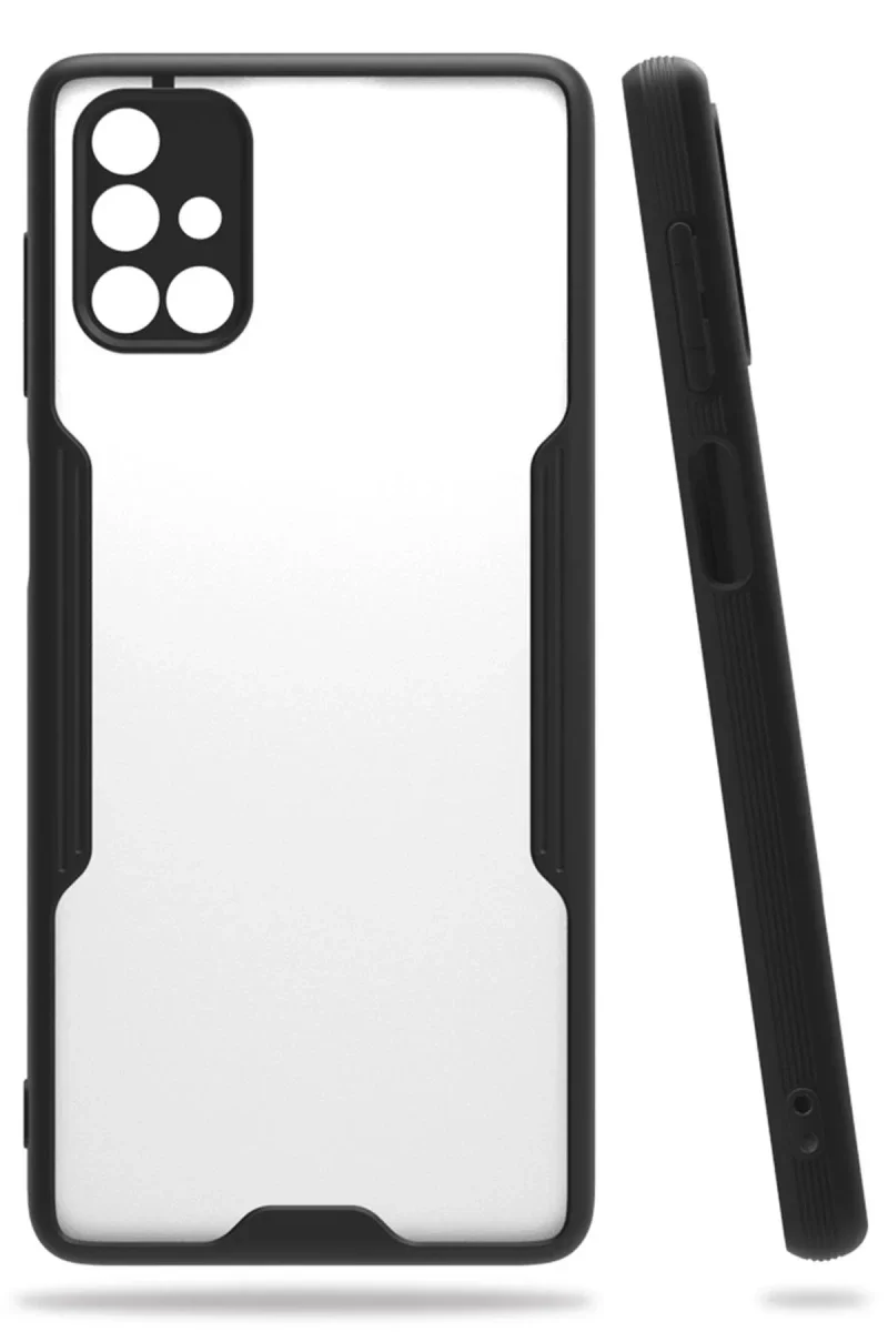 Samsung Galaxy M51 Kılıf Platin Silikon - Siyah