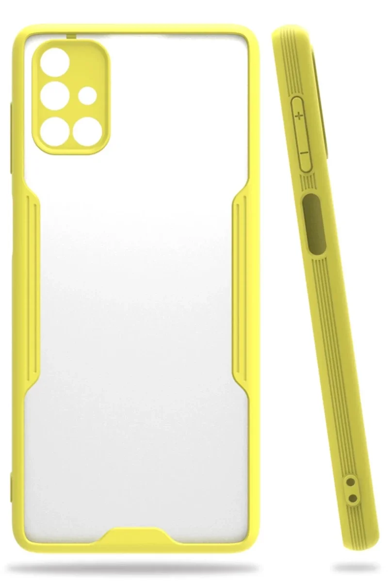 Samsung Galaxy M51 Kılıf Platin Silikon - Sarı