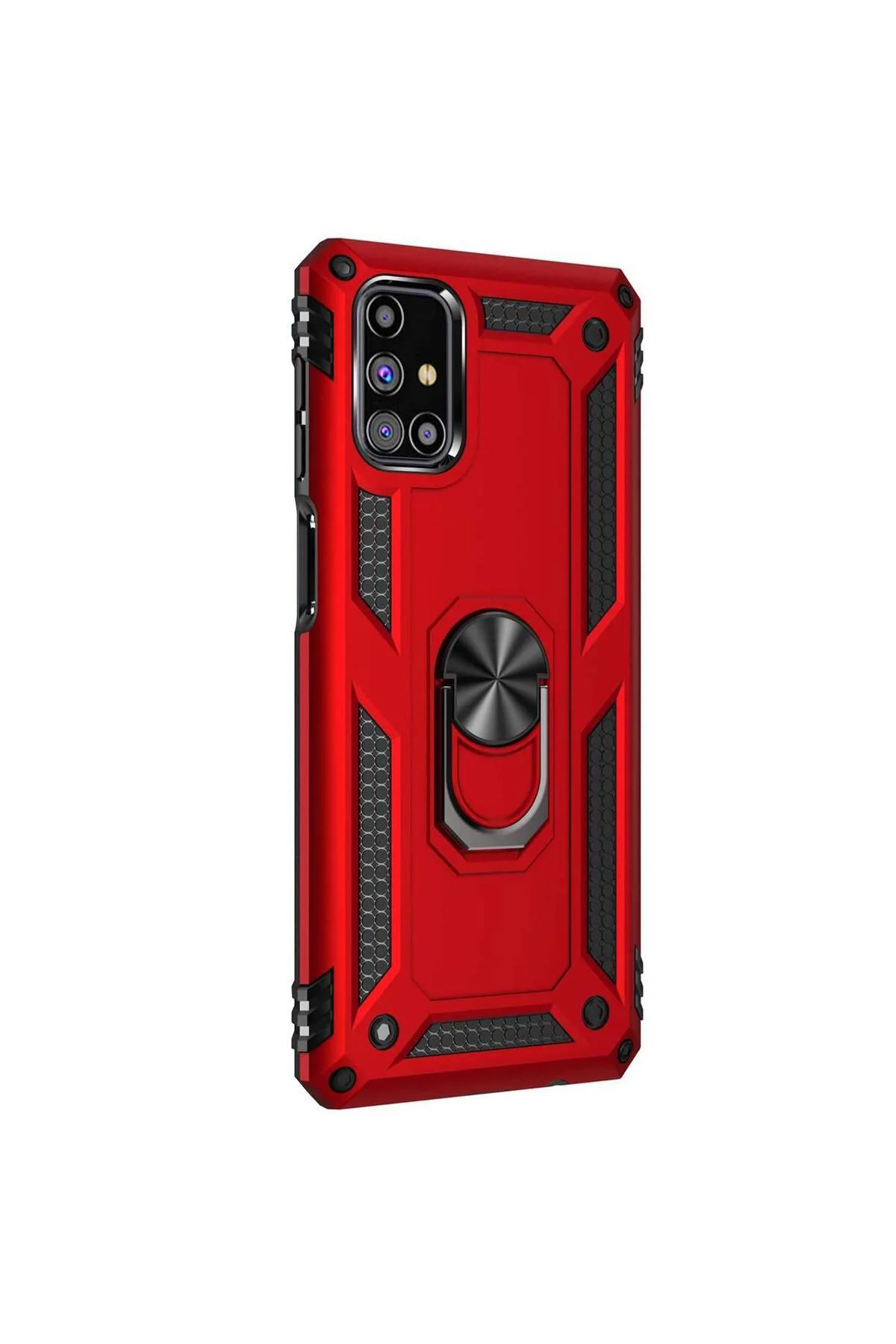 Samsung Galaxy M51 (M515F) Yüzüklü Tank Kılıf Bordo