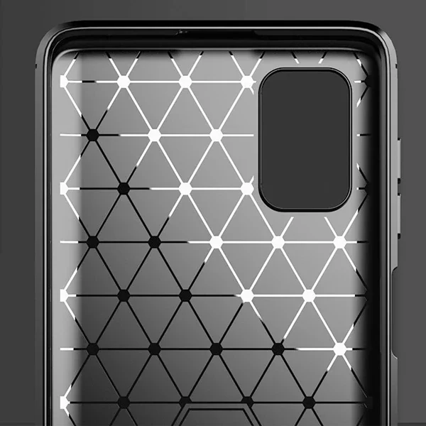 Samsung Galaxy M51 Silikon Kılıf Brushed Carbon Fiber - Darbeye Dayanıklı TPU Tam Koruyucu