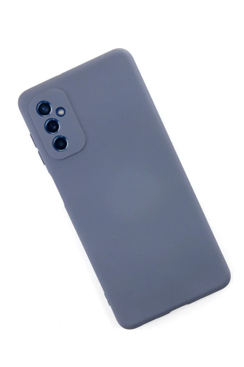 Samsung Galaxy M52 5G Kılıf Nano içi Kadife Silikon - Gri