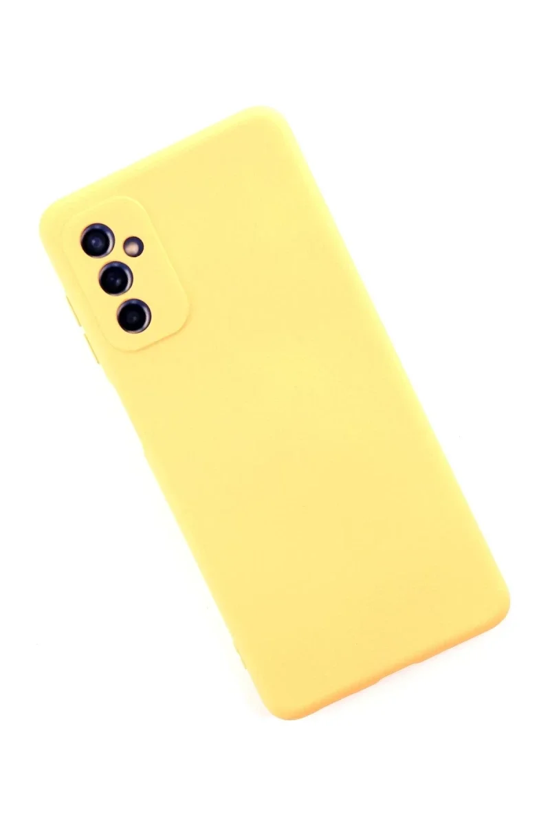 Samsung Galaxy M52 5G Kılıf Nano içi Kadife Silikon - Sarı Samsung Galaxy M52 5G Kılıf Nano içi Kadife Silikon - Sarı