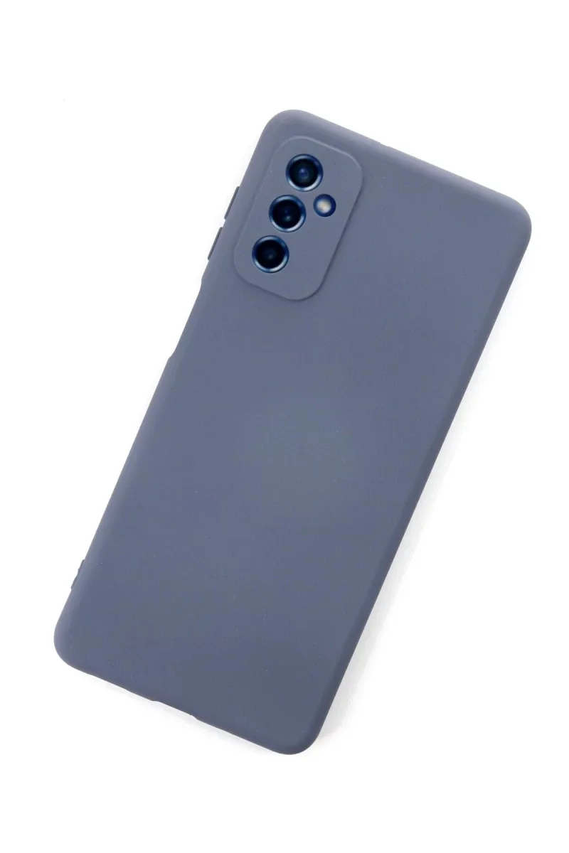 Samsung Galaxy M52 5G Kılıf Nano içi Kadife Silikon - Gri