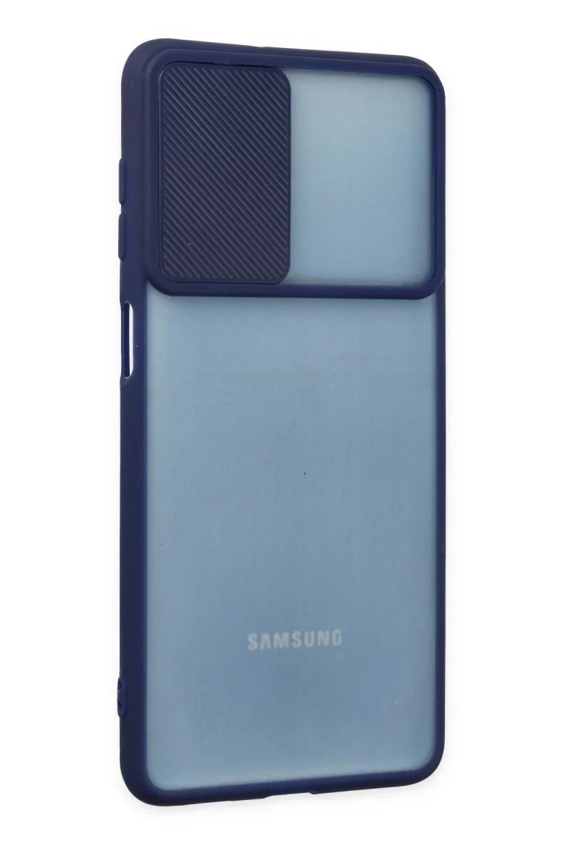 Samsung Galaxy M52 5G Kılıf Palm Buzlu Kamera Sürgülü Silikon - Lacivert Fiyatı, Yorumları ve Özellikleri