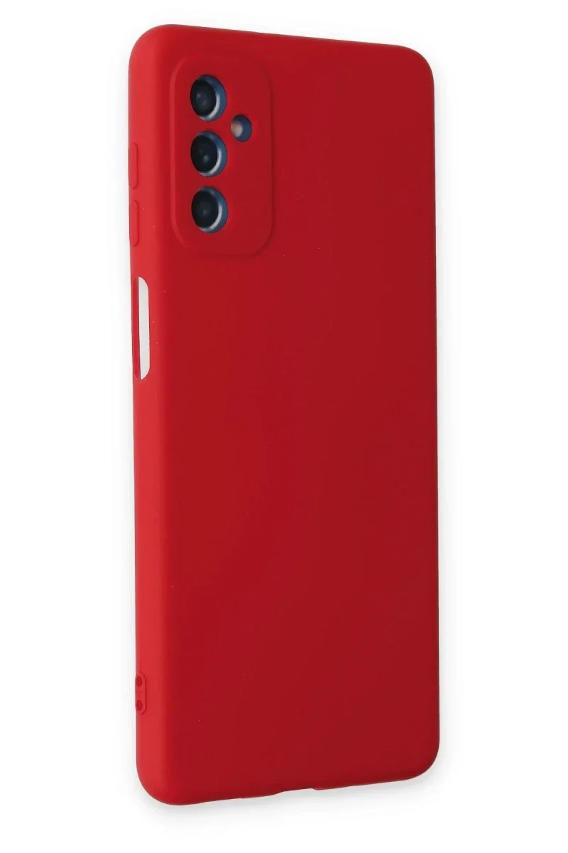 Samsung Galaxy M52 5G Kılıf Nano içi Kadife Silikon - Kırmızı