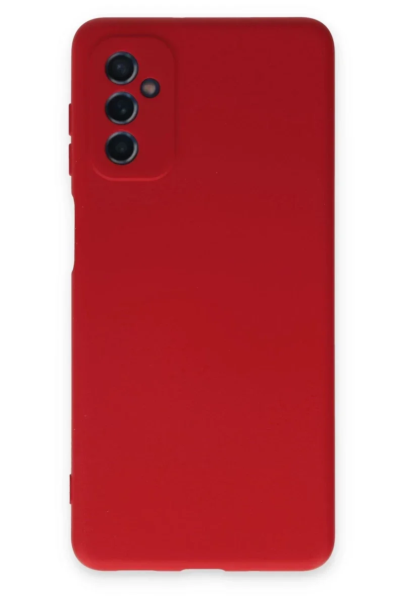 Samsung Galaxy M52 5G Kılıf Nano içi Kadife Silikon - Kırmızı