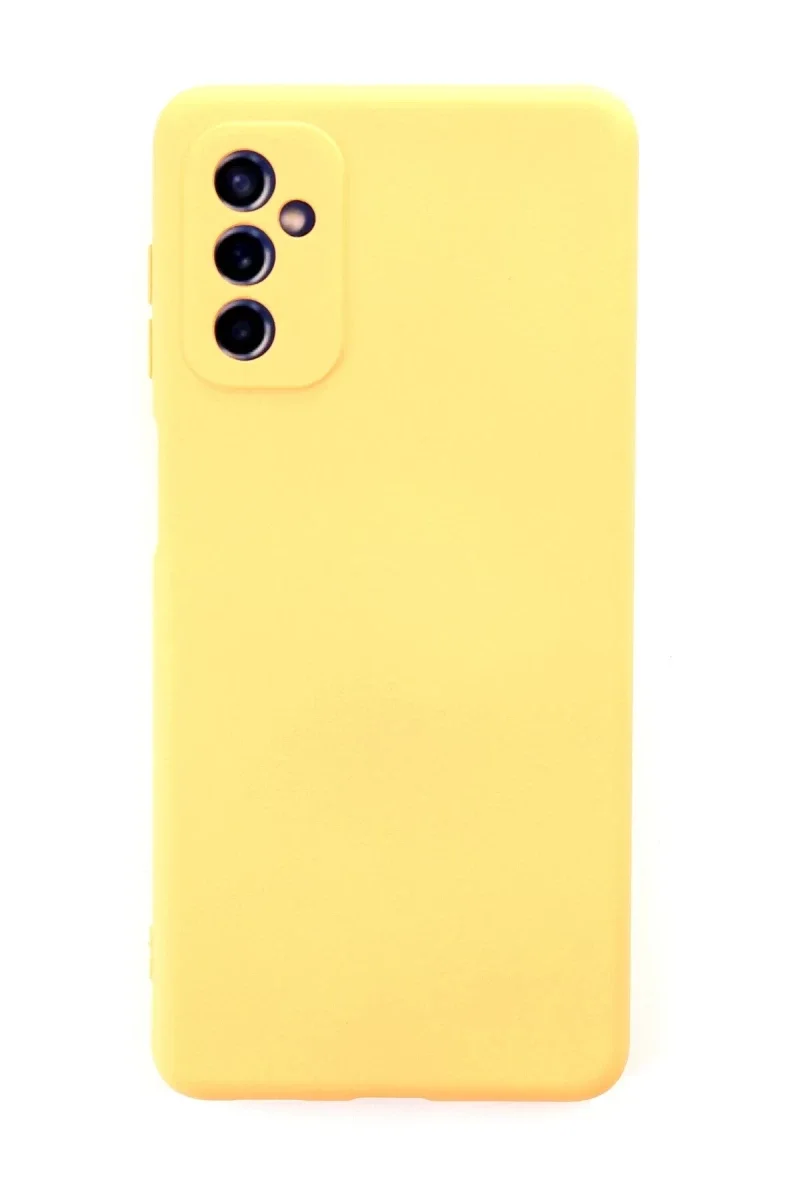 Samsung Galaxy M52 5G Kılıf Nano içi Kadife Silikon - Sarı Samsung Galaxy M52 5G Kılıf Nano içi Kadife Silikon - Sarı