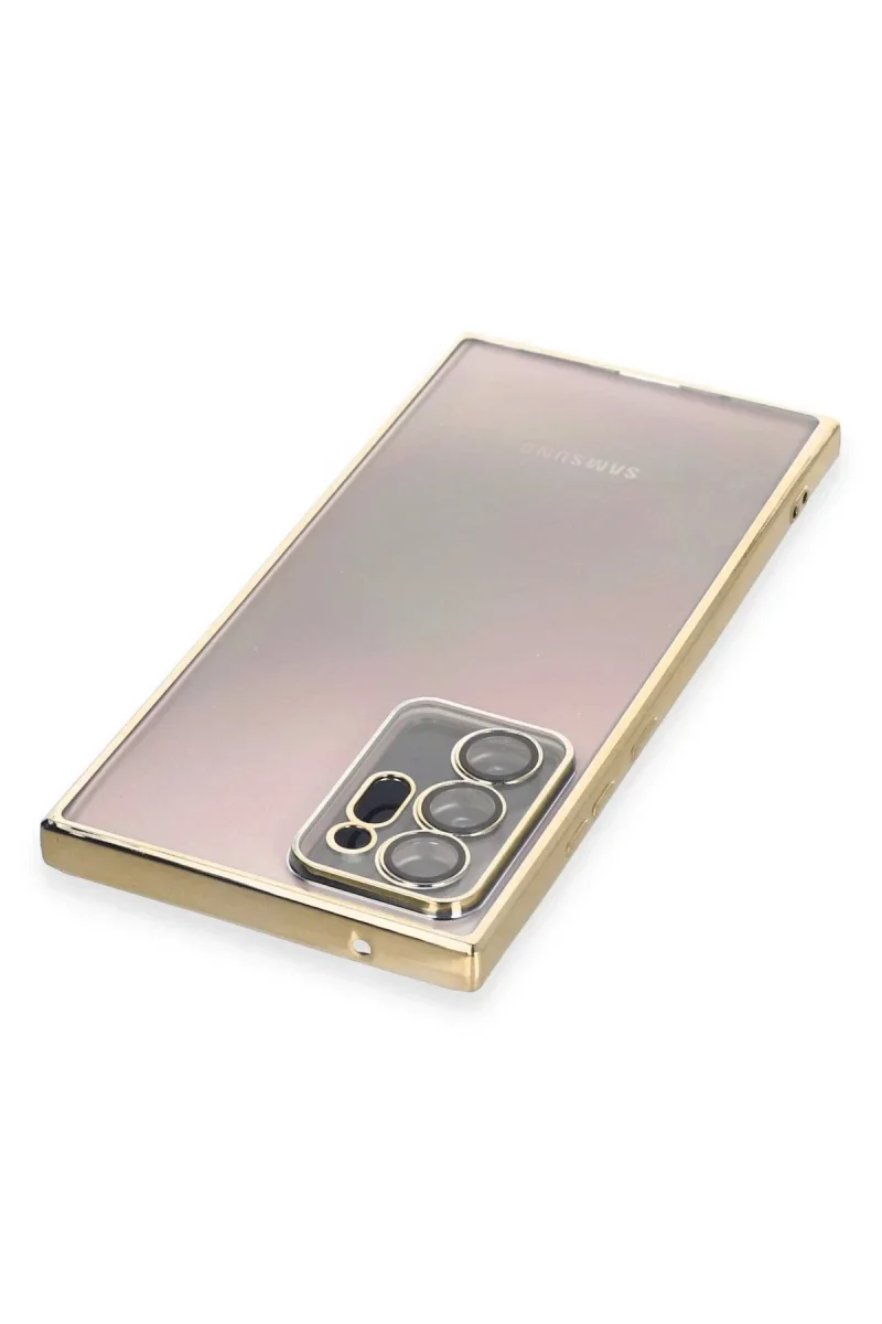 Samsung Galaxy Note 20 Ultra Kılıf Razer Lensli Silikon - Gold