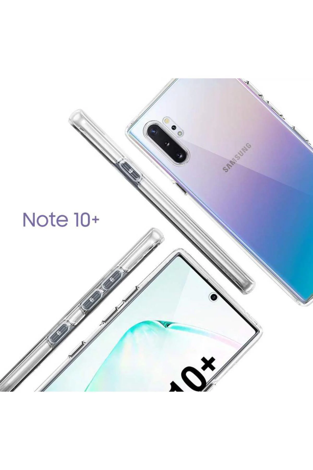 Samsung Galaxy Note 10 Plus Ultra İnce Silikon Kılıf Şeffaf