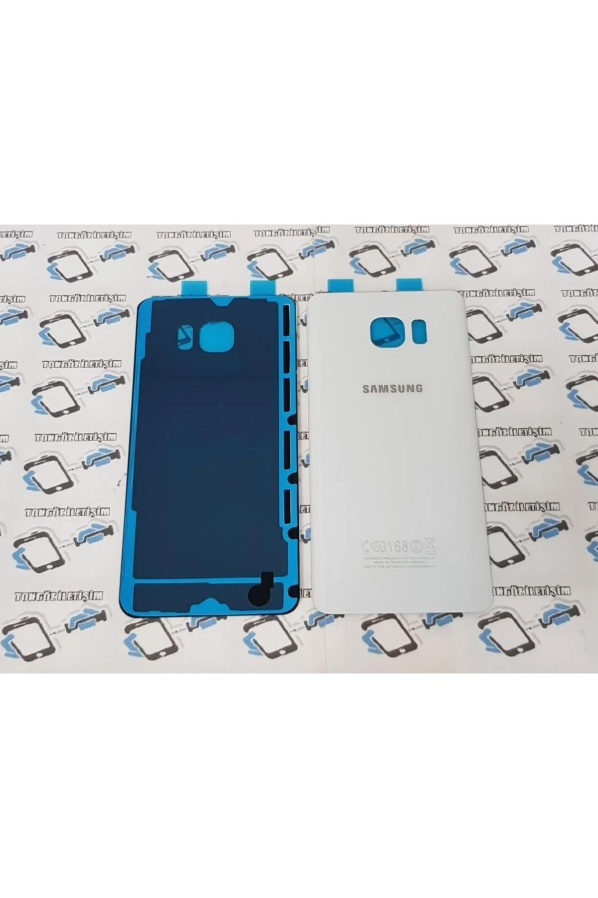 Samsung Galaxy Note 5 Arka Pil Batarya Kapağı (Cam) (187337964) Gri