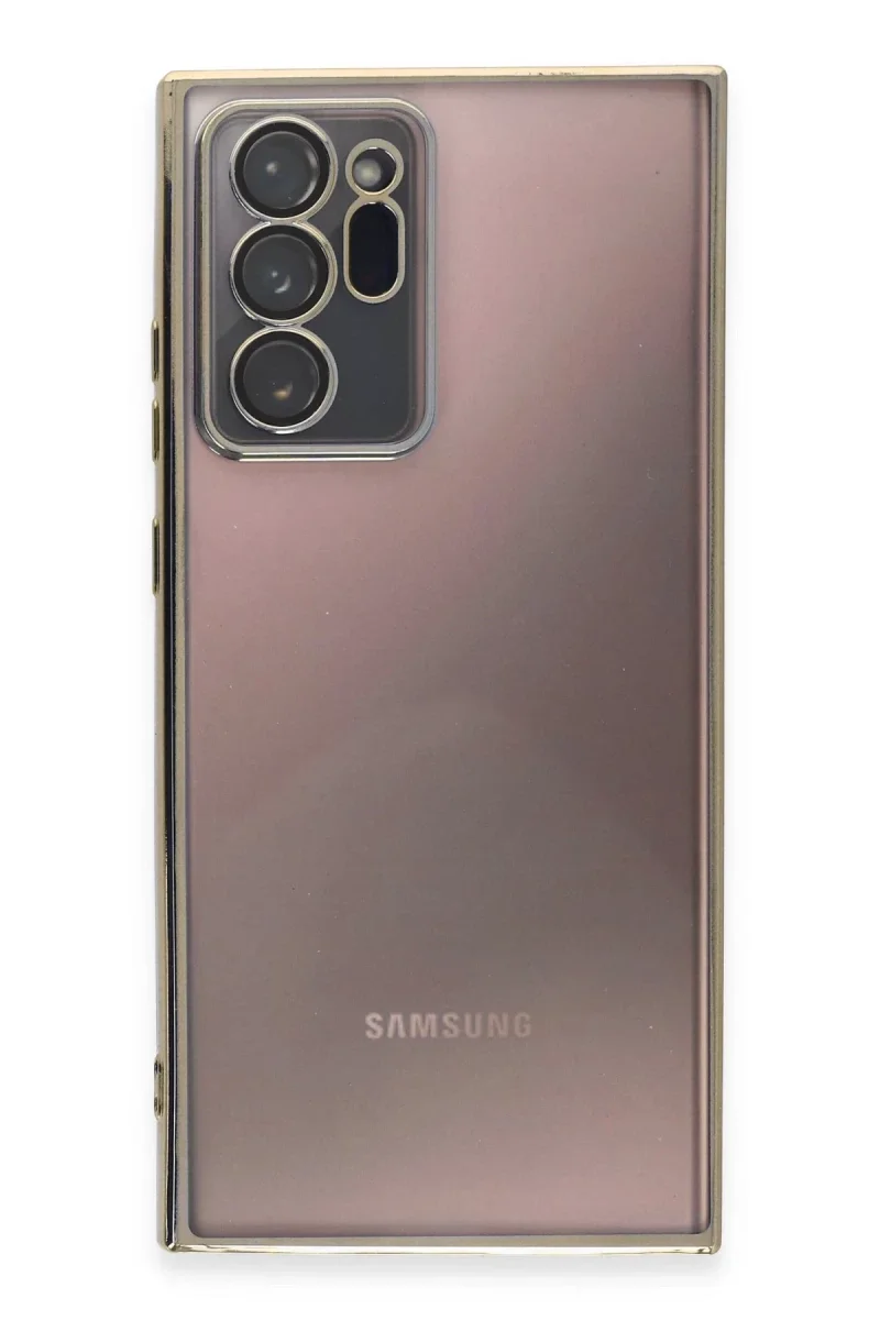 Samsung Galaxy Note 20 Ultra Kılıf Razer Lensli Silikon - Gold