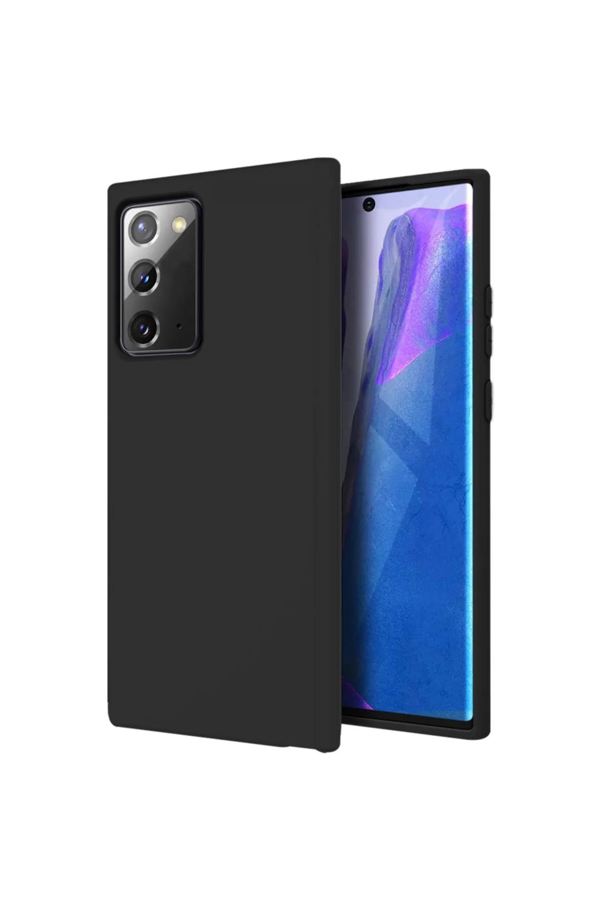 Samsung Galaxy Note 20 İnce Mat Silikon Kılıf Siyah