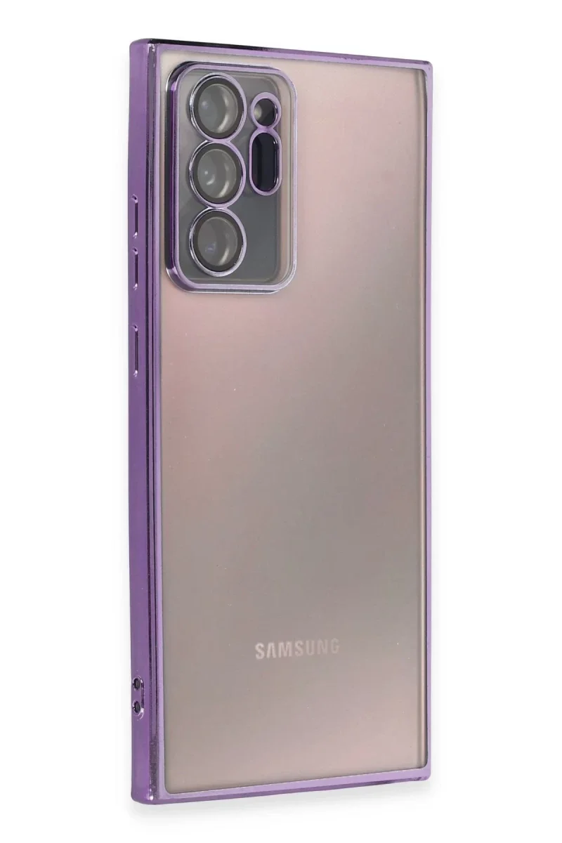 Samsung Galaxy Note 20 Ultra Kılıf Razer Lensli Silikon - Mor Samsung Galaxy Note 20 Ultra Kılıf Razer Lensli Silikon - Mor