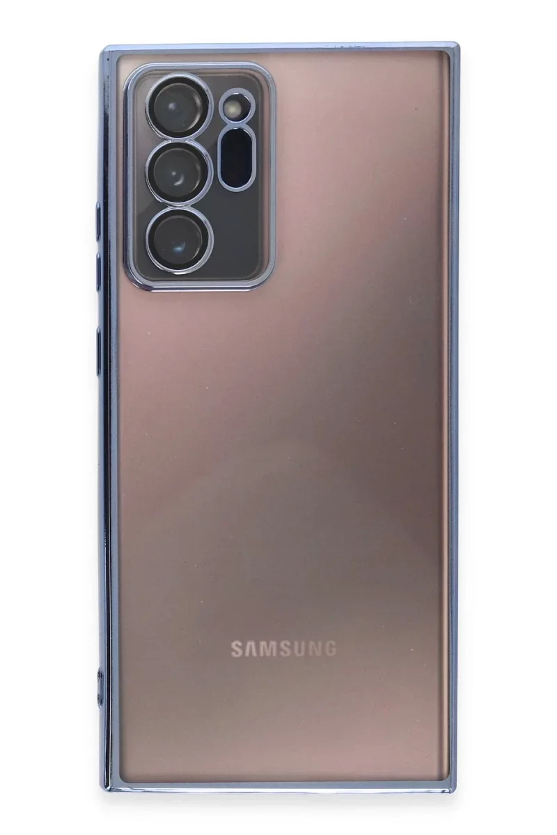Samsung Galaxy Note 20 Ultra Kılıf Razer Lensli Silikon - Açık Mavi