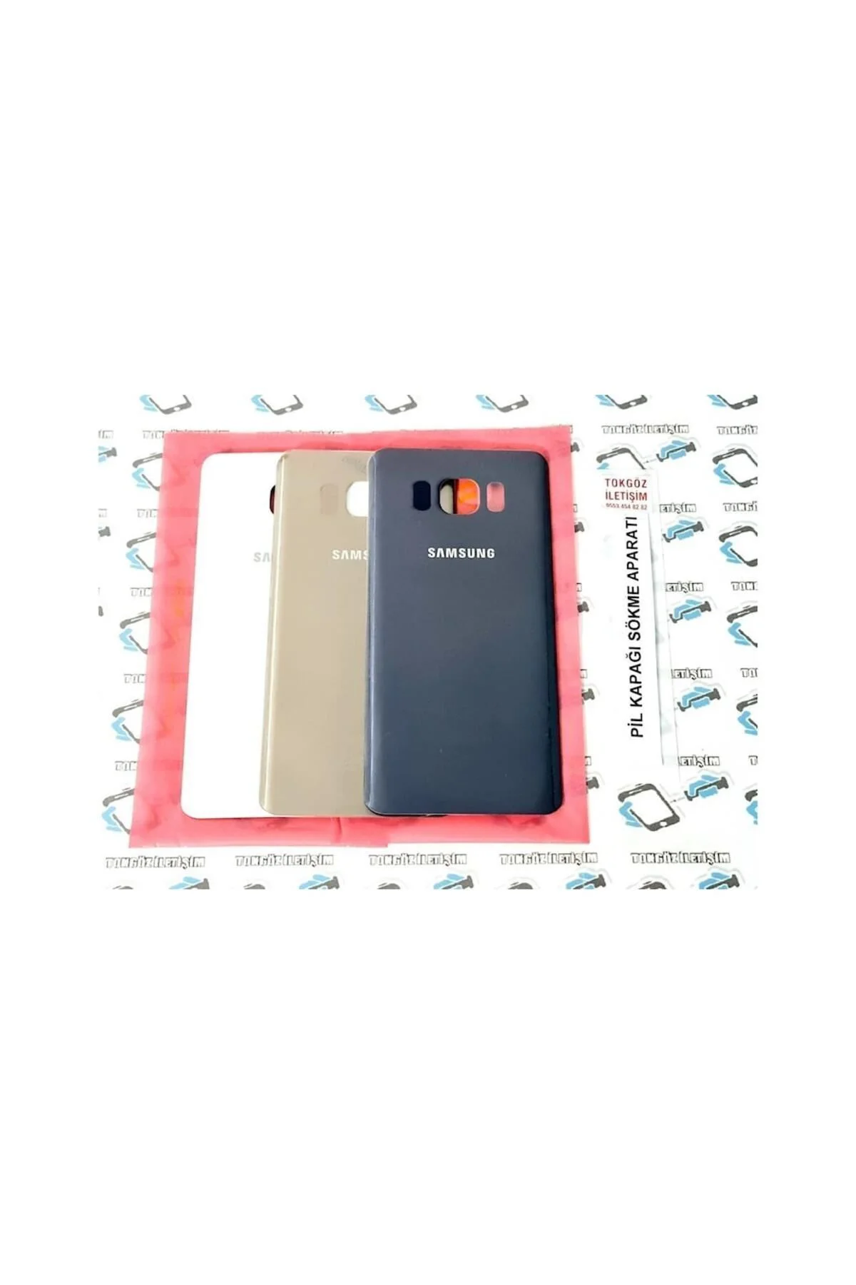 Samsung Galaxy Note 5 Arka Pil Batarya Kapağı (Cam) (187337964) Gri