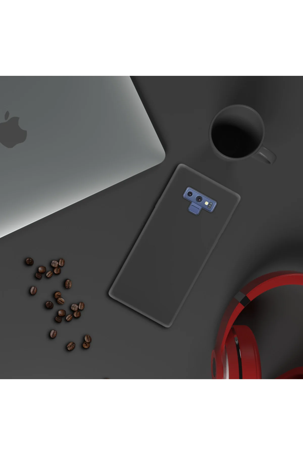 Samsung Galaxy Note 9 İnce Mat Silikon Kılıf Siyah