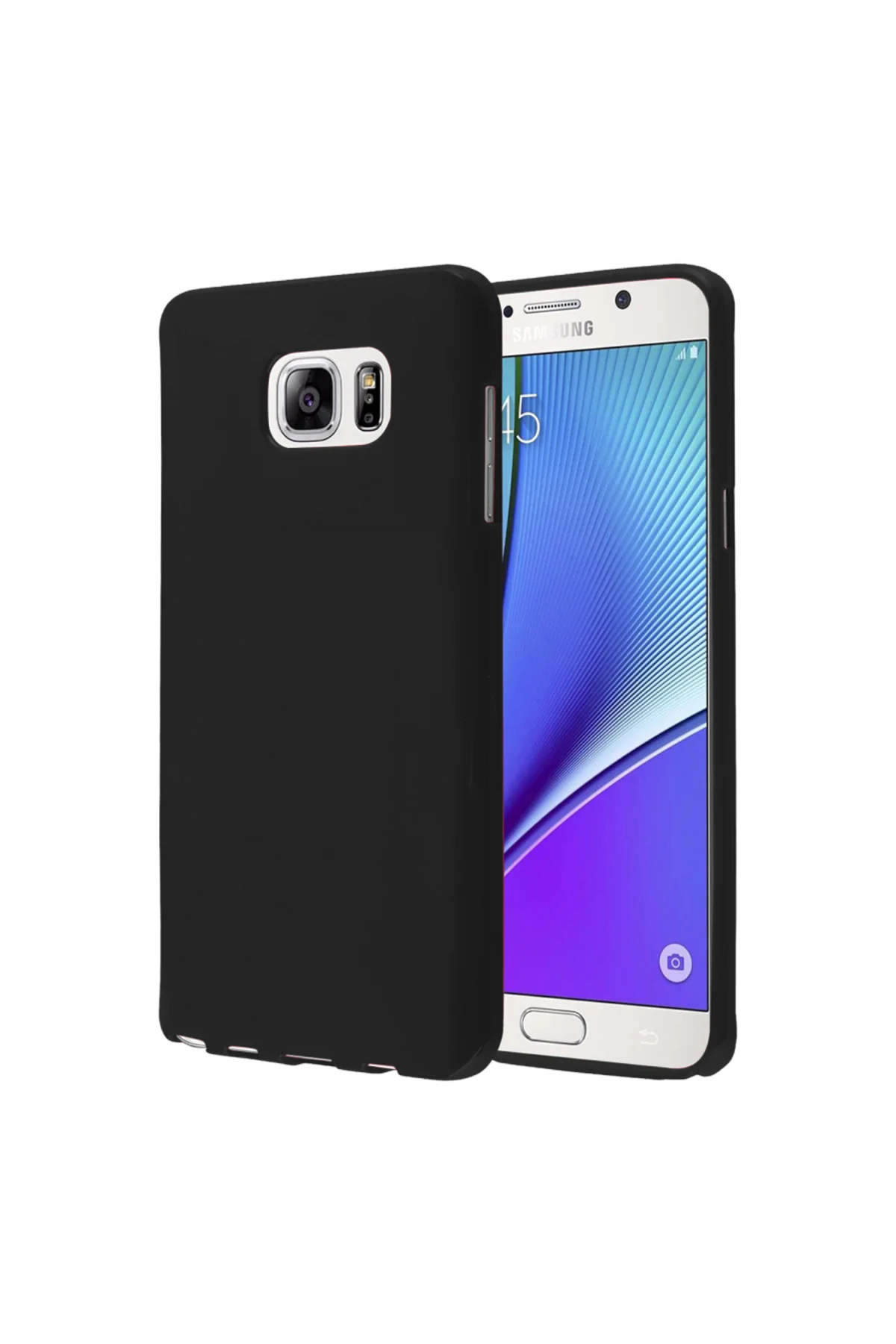 Samsung Galaxy Note 5 İnce Mat Silikon Kılıf Siyah