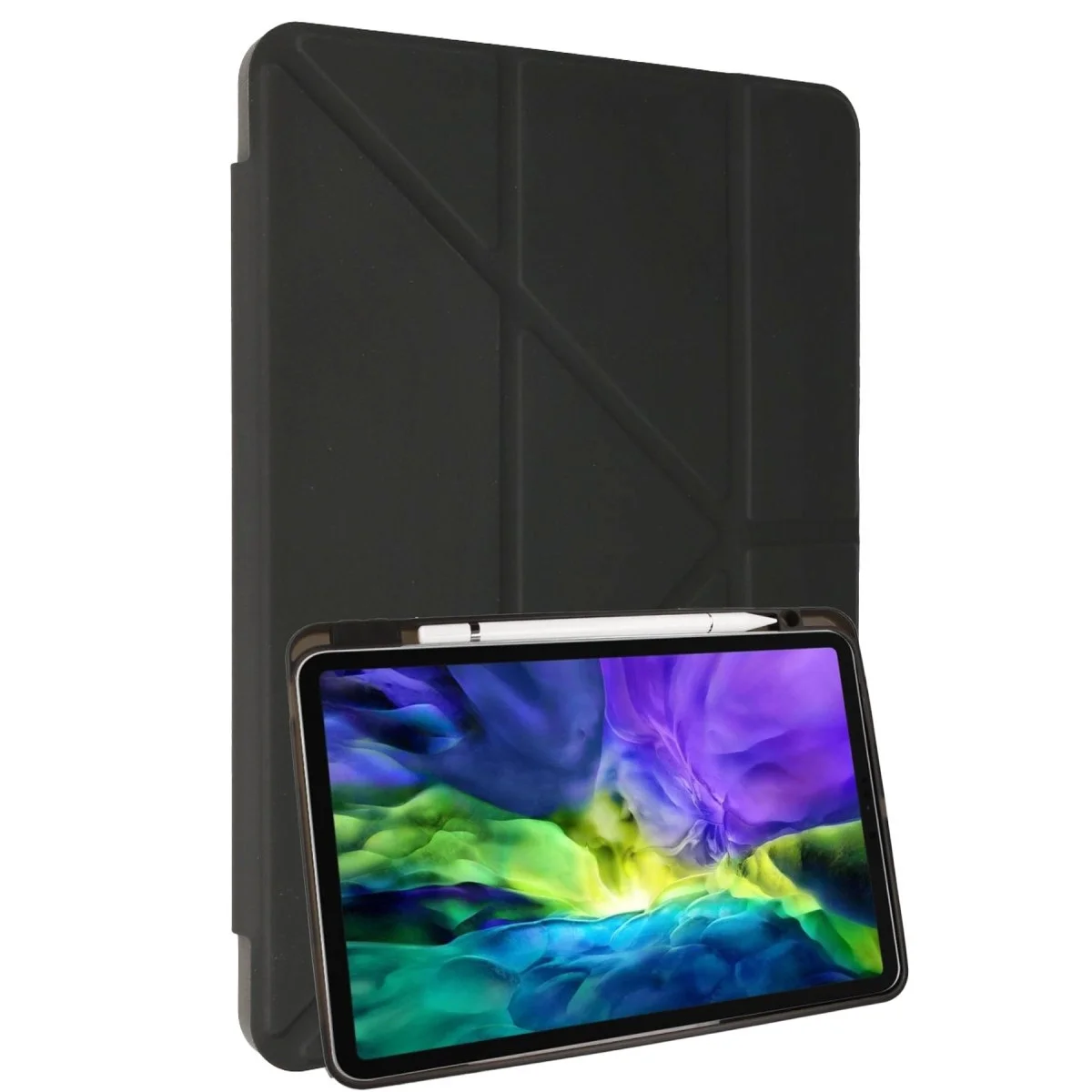 Samsung Galaxy P610 Tab S6 Lite 10.4 Kılıf Kalemlikli Mars Tablet Kılıfı - Koyu Gri Samsung Galaxy P610 Tab S6 Lite 10.4 Kılıf Kalemlikli Mars Tablet Kılıfı - Koyu Gri