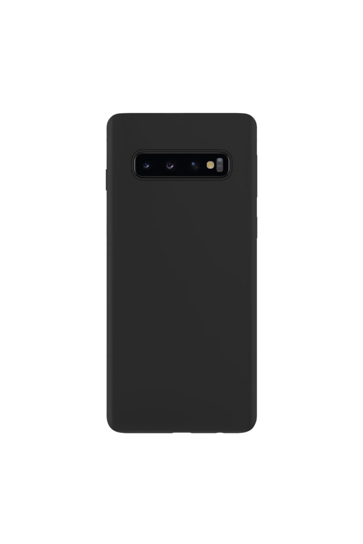 Samsung Galaxy S10 İnce Mat Silikon Kılıf Siyah