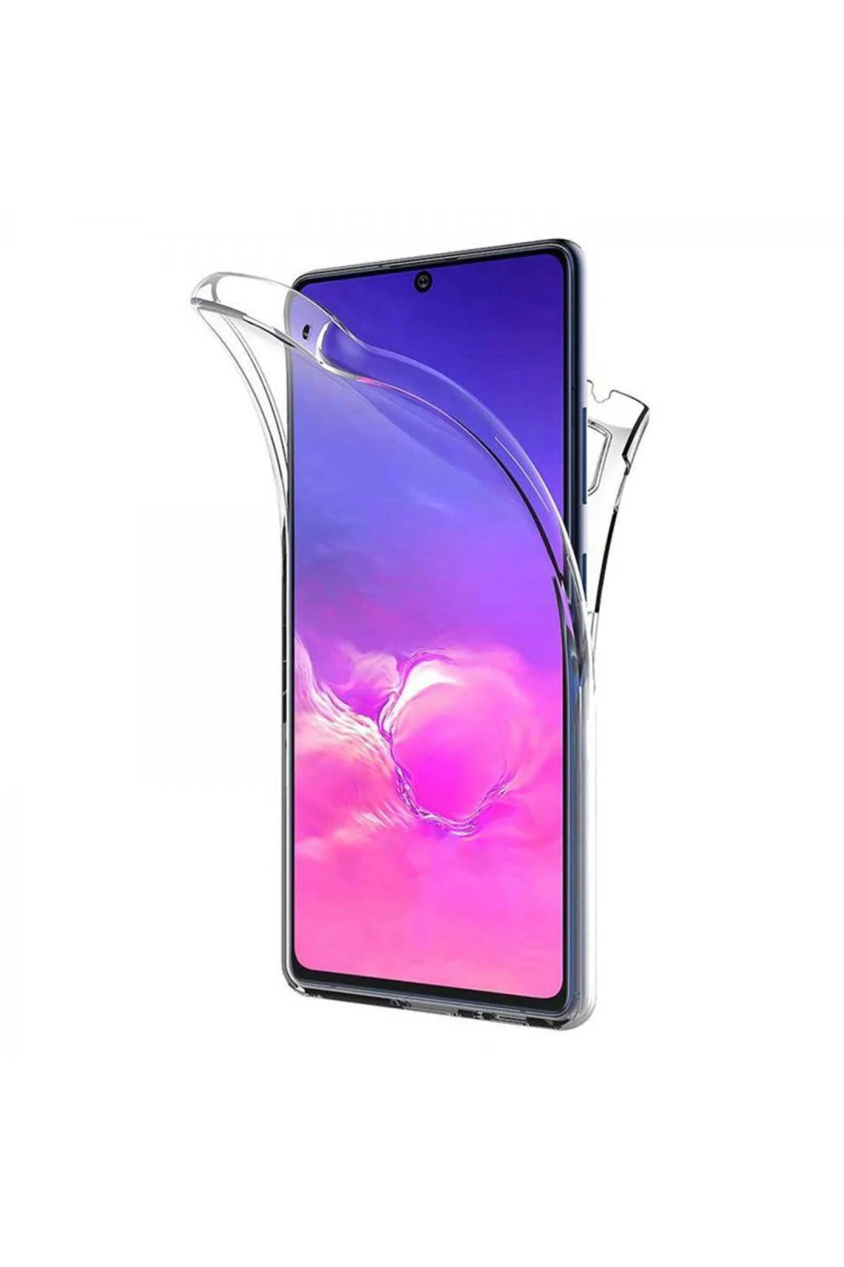 Samsung Galaxy S10 Lite Çift Taraflı Silikon Kılıf Şeffaf