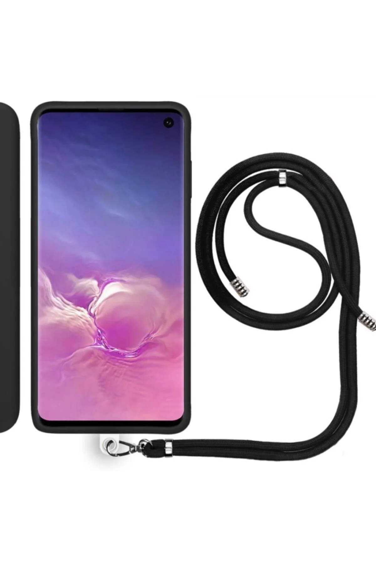Samsung Galaxy S10 Plus (G975F) Ip Askılı Silikon Kılıf Siyah