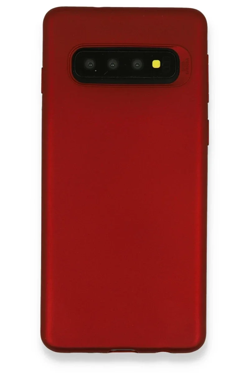 Samsung Galaxy S10 Plus Kılıf First Silikon - Bordo Samsung Galaxy S10 Plus Kılıf First Silikon - Bordo