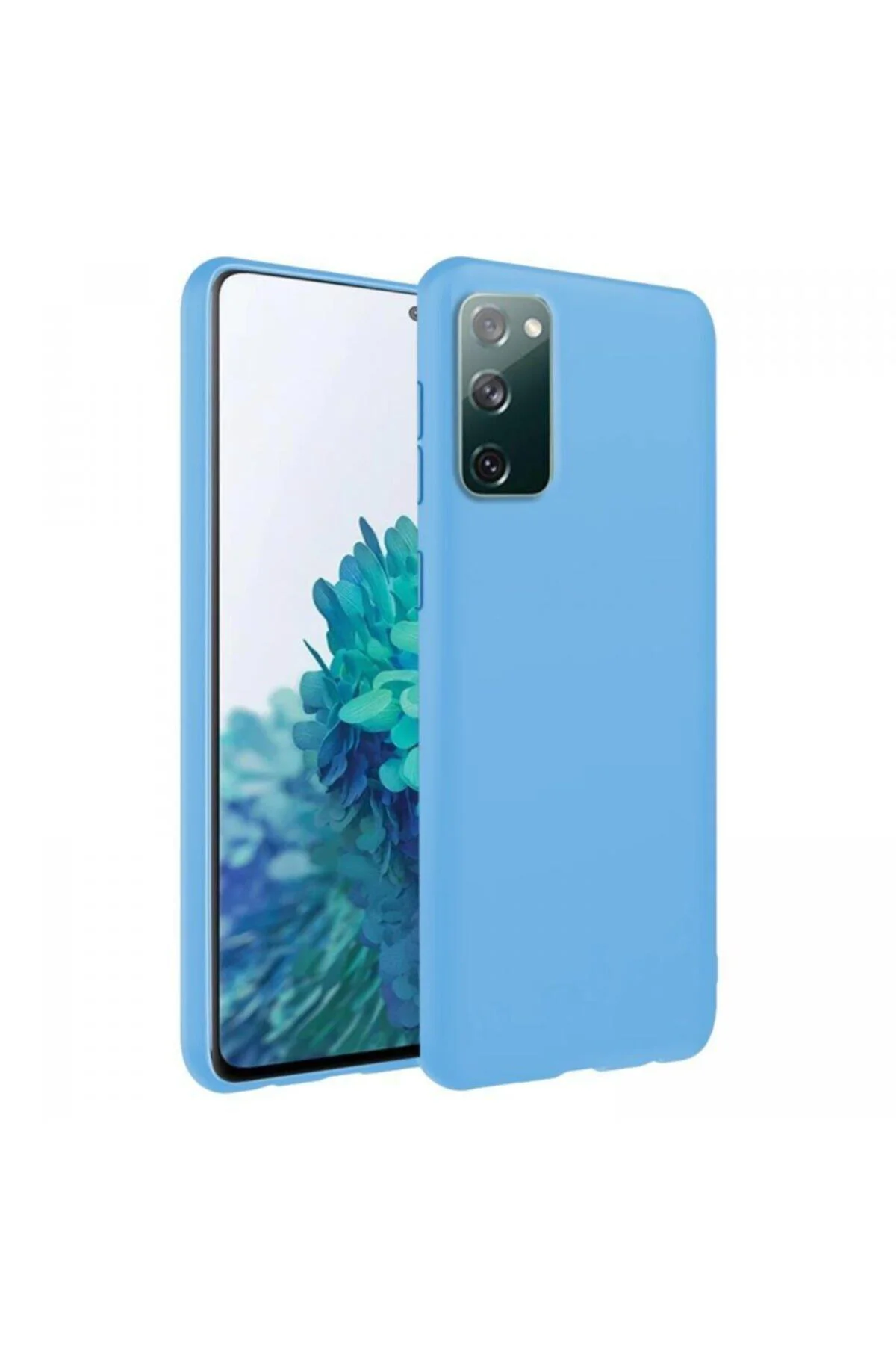 Samsung Galaxy S20 Fe Ince Mat Silikon Kılıf Mavi