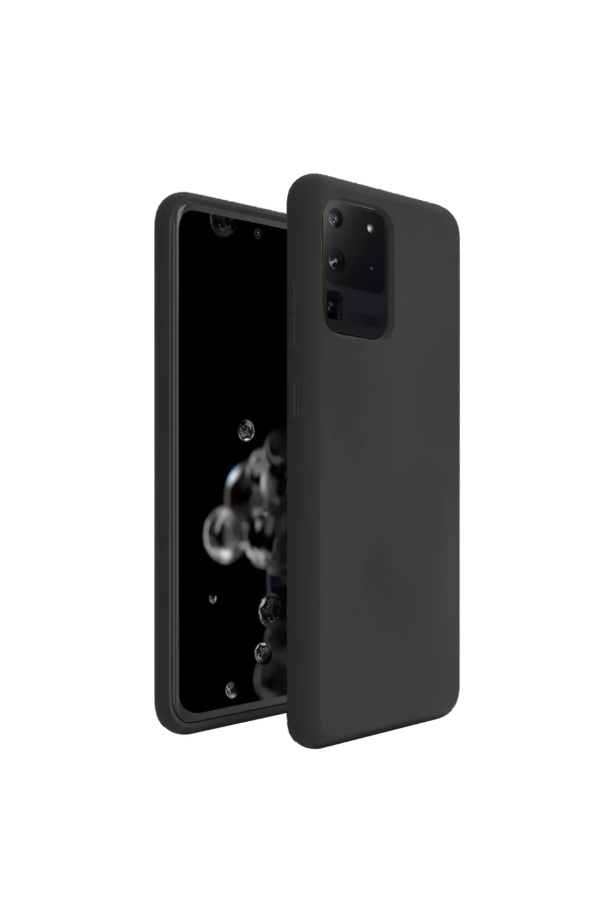 Samsung Galaxy S20 Ultra İnce Mat Silikon Kılıf Siyah