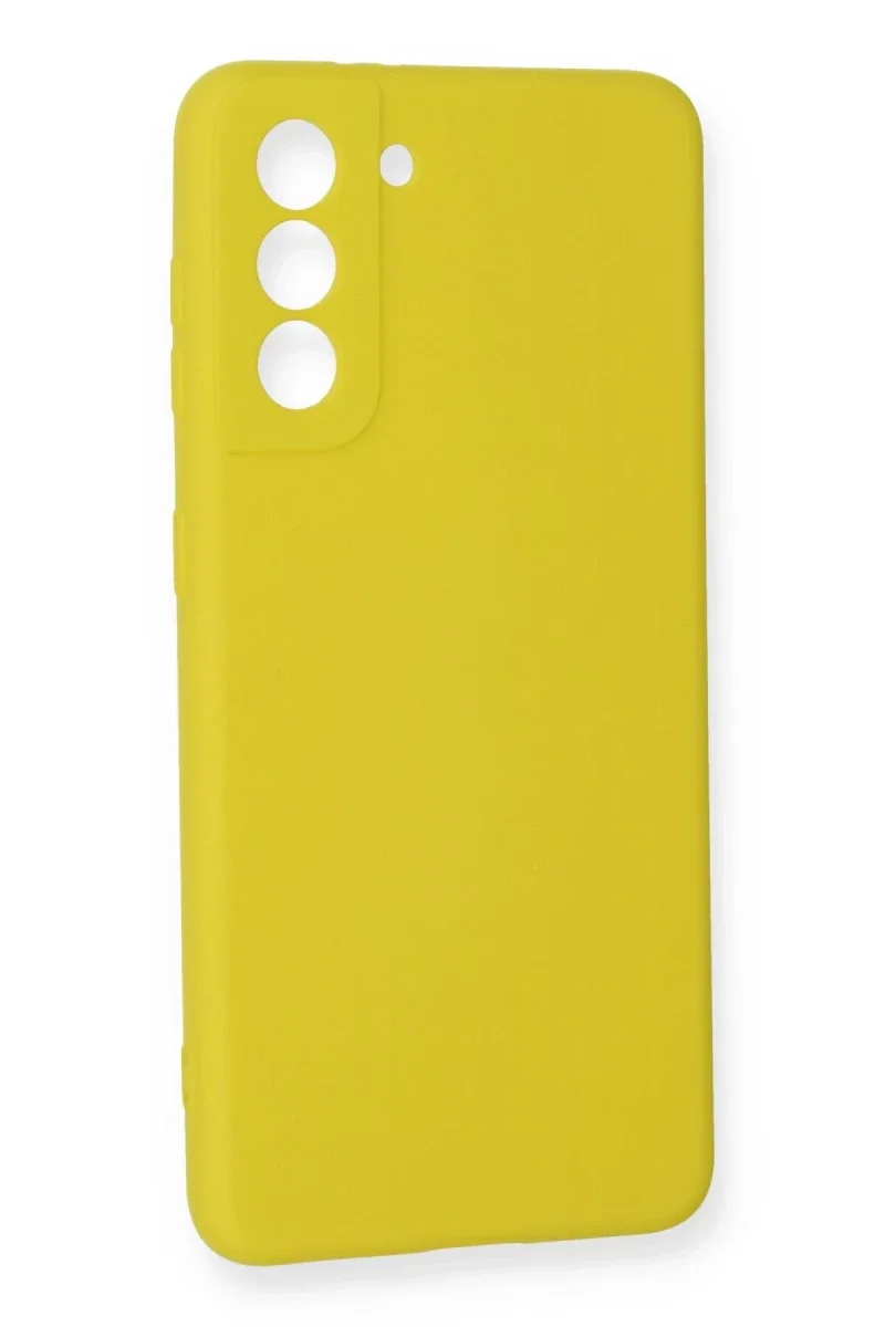 Samsung Galaxy S21 FE Kılıf Nano içi Kadife Silikon - Sarı Samsung Galaxy S21 FE Kılıf Nano içi Kadife Silikon - Sarı