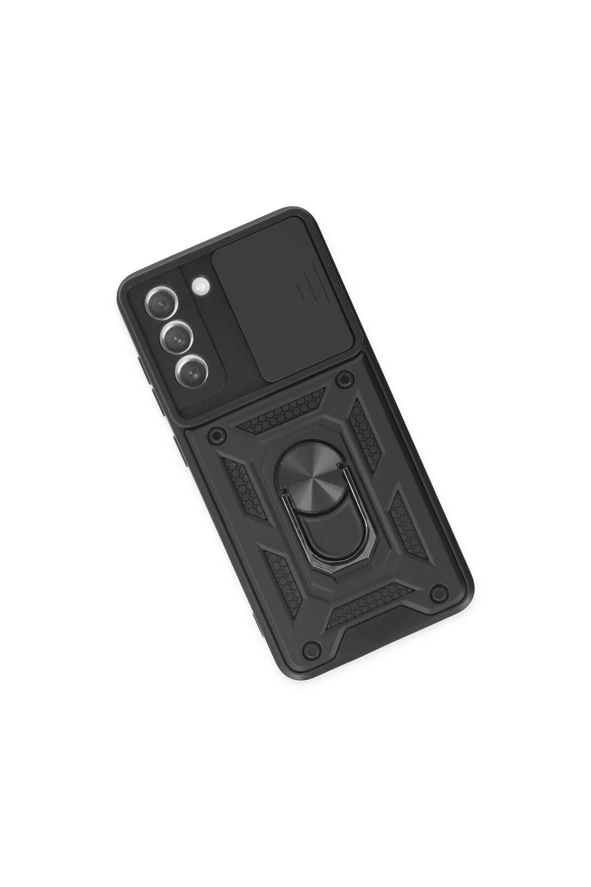Samsung Galaxy S21 Fe Kılıf Pars Lens Yüzüklü Silikon - Siyah Samsung Galaxy S21 Fe Kılıf Pars Lens Yüzüklü Silikon - Siyah